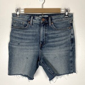 Lauren Conrad Women’s Denim Bermuda Size 8 Shorts Cut Off Stretch Color Blue